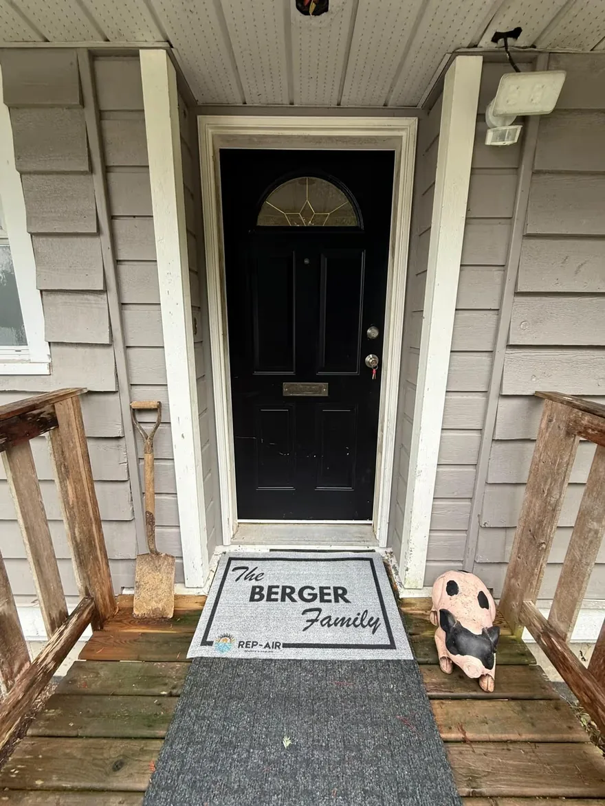 A Fraser Valley homeowner with their personalised Rep-Air welcome gift, photo 13