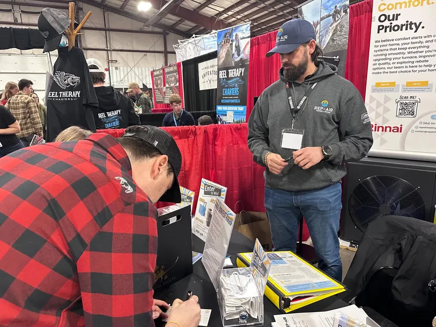 Rep-Air Heating and Cooling booth at a Fraser Valley community event, photo 1