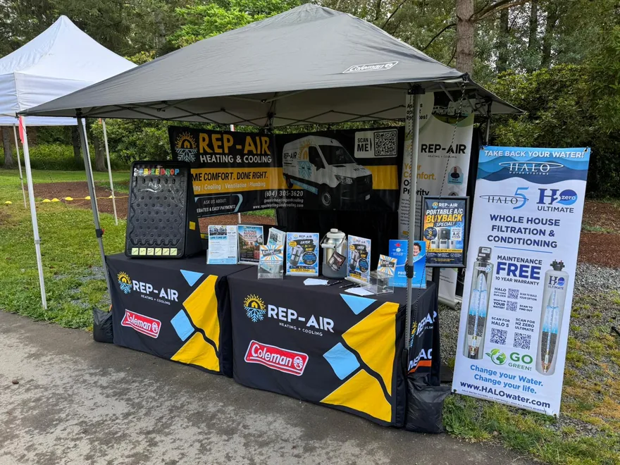 Rep-Air Heating and Cooling booth at a Fraser Valley community event, photo 2