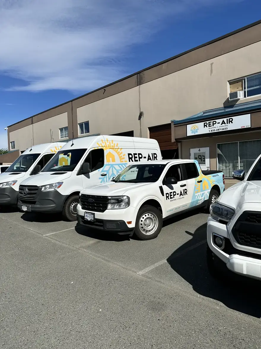 Rep-Air fleet parked outside the shop