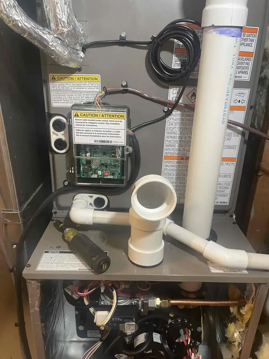 Furnace control board and venting during an install